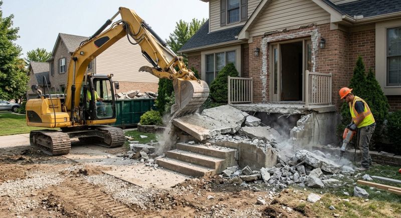 Concrete Porch Removal in Sacramento, CA