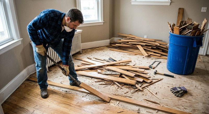Hardwood Floor Demolition in Bergen County, NJ